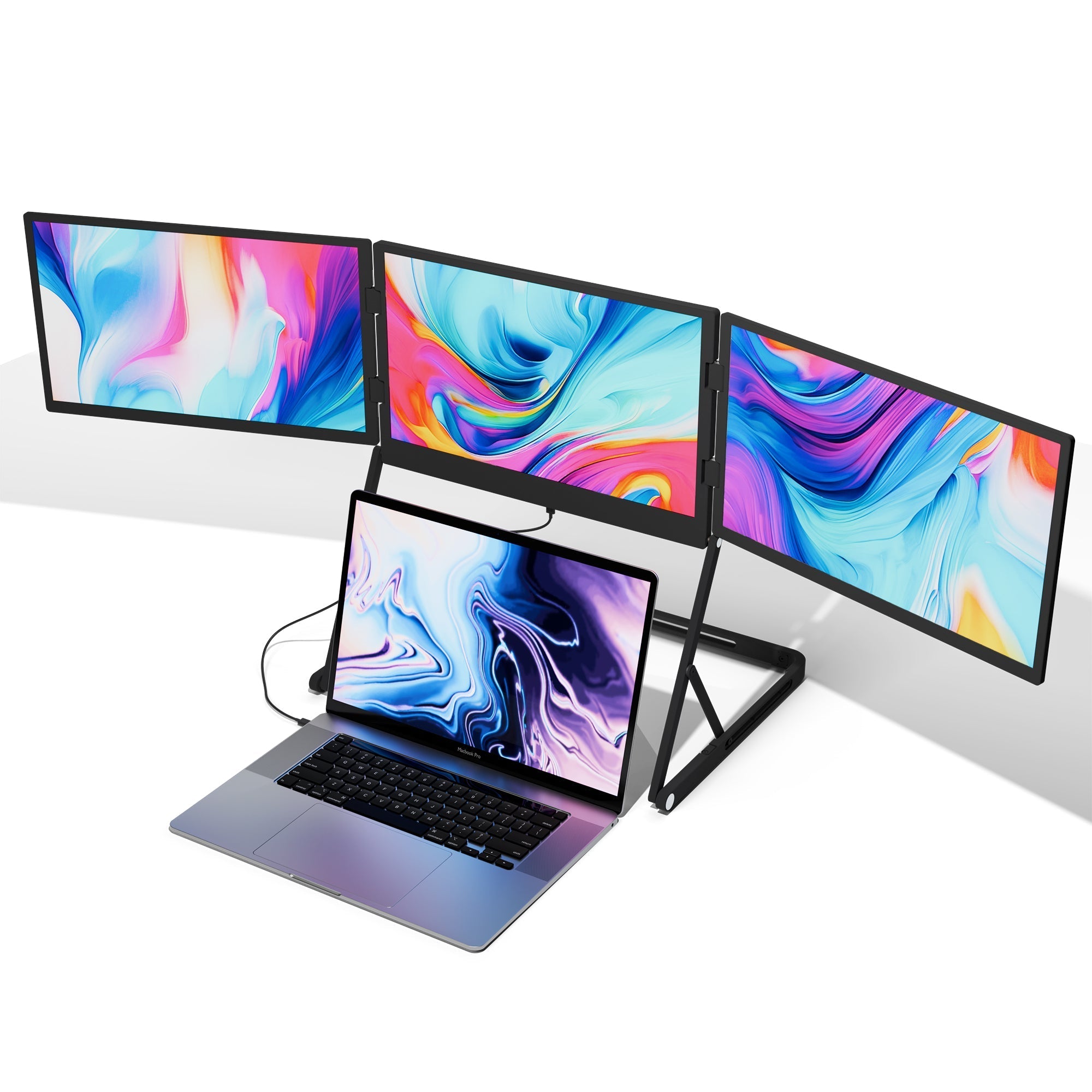 Everline™ Horizon: Portable Triple-Screen Monitor (15.5" Full HD)